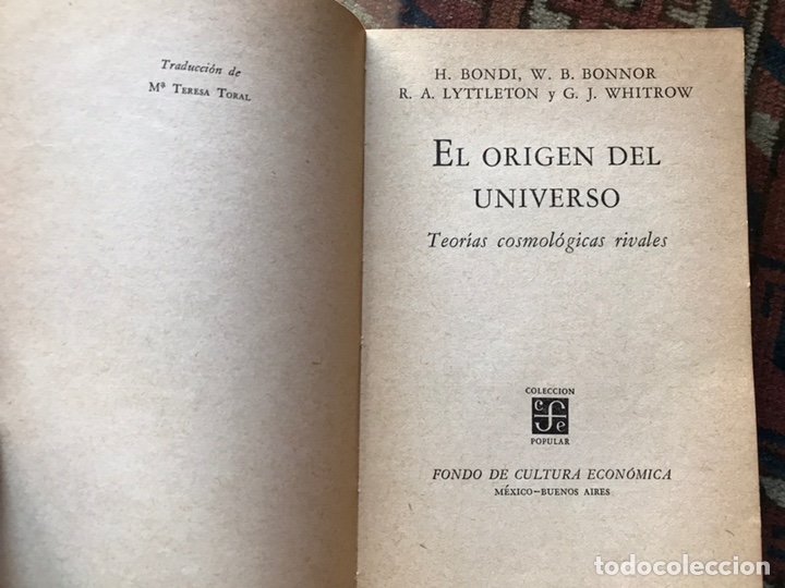 Libros de segunda mano: El origen del universo. H. Bondi... - Foto 3