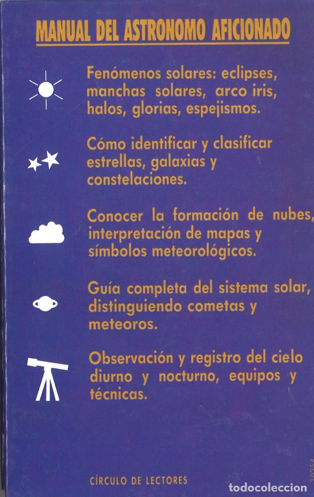 Libros de segunda mano: Manual del astr&oacute;nomo aficionado. 1990 - Foto 2