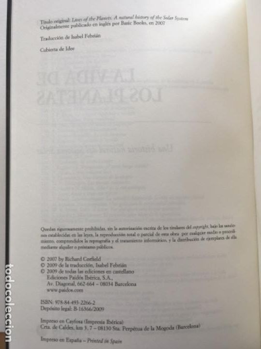 Libros de segunda mano: LA VIDA DE LOS PLANETAS / RICHARD CORFIELD / PAID&Oacute;S - Foto 7