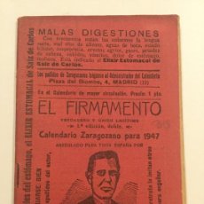 Libros de segunda mano: EL FIRMAMENTO - CALENDARIO ZARAGOZANO PARA 1947 - MARIANO CASTILLO Y OCSIERO - 32P. 14X10. Lote 236172050