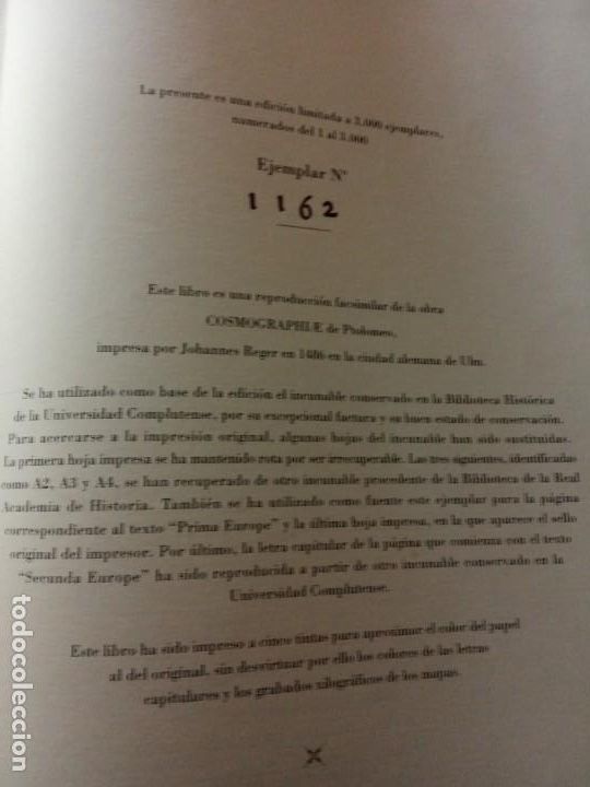 Libros de segunda mano: COSMOGRAFIA DE PTOLOMEO.FACSIMIL. - Foto 14