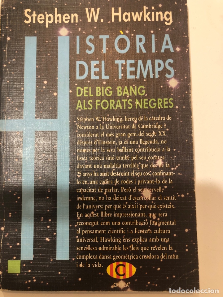 Libros de segunda mano: Hist&ograve;ria del temps per stephen W. Hawking - Foto 1
