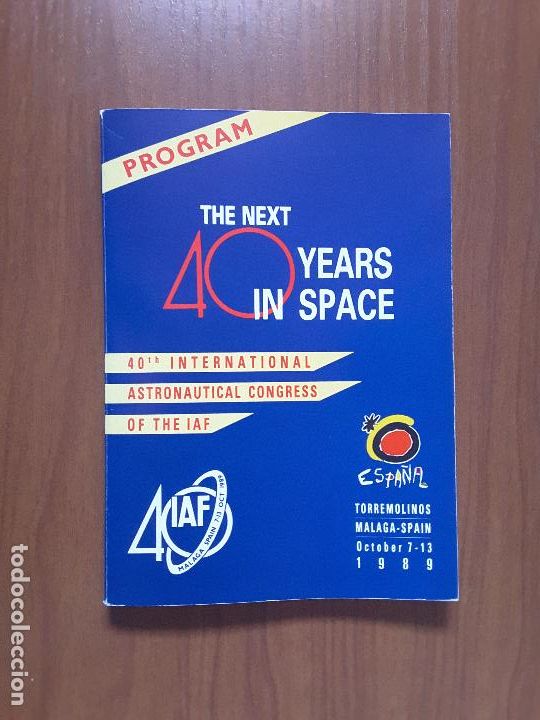 Libros de segunda mano: Programa del 40 IAF Congress (M&aacute;laga) - Foto 1