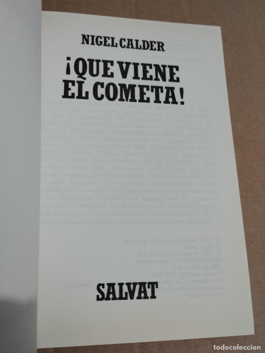 Libros de segunda mano: &iexcl;QUE VIENE EL COMETA! (NIGEL CALDER) BIBLIOTECA CIENT&Iacute;FICA SALVAT - Foto 2