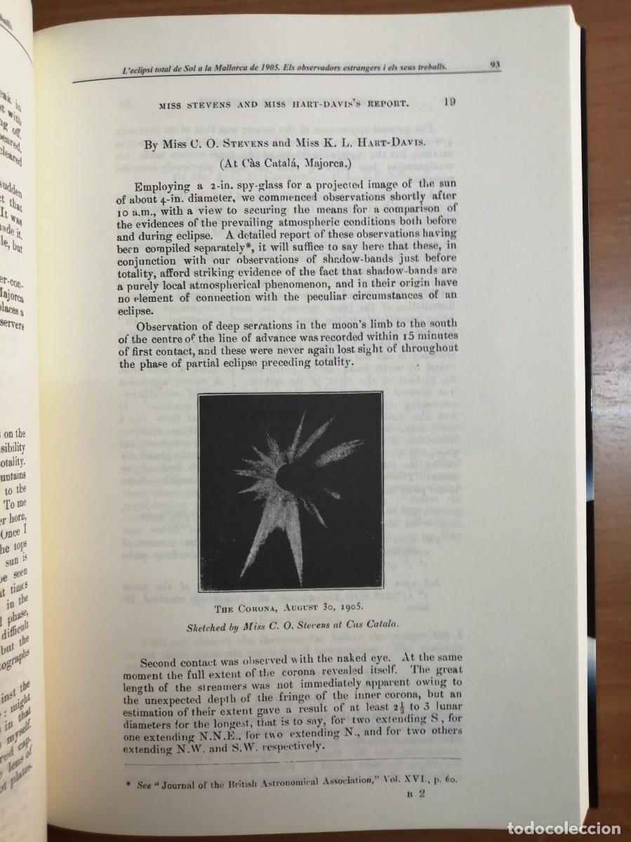 Libros de segunda mano: LEclipsi Total de Sol a la Mallorca de 1905 - Foto 3