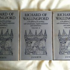 Libros de segunda mano: J. D. NORTH: RICHARD OF WALLINGFORD: AN EDITION OF HIS WRITINGS - TRES TOMOS - OC - PERFECTOS