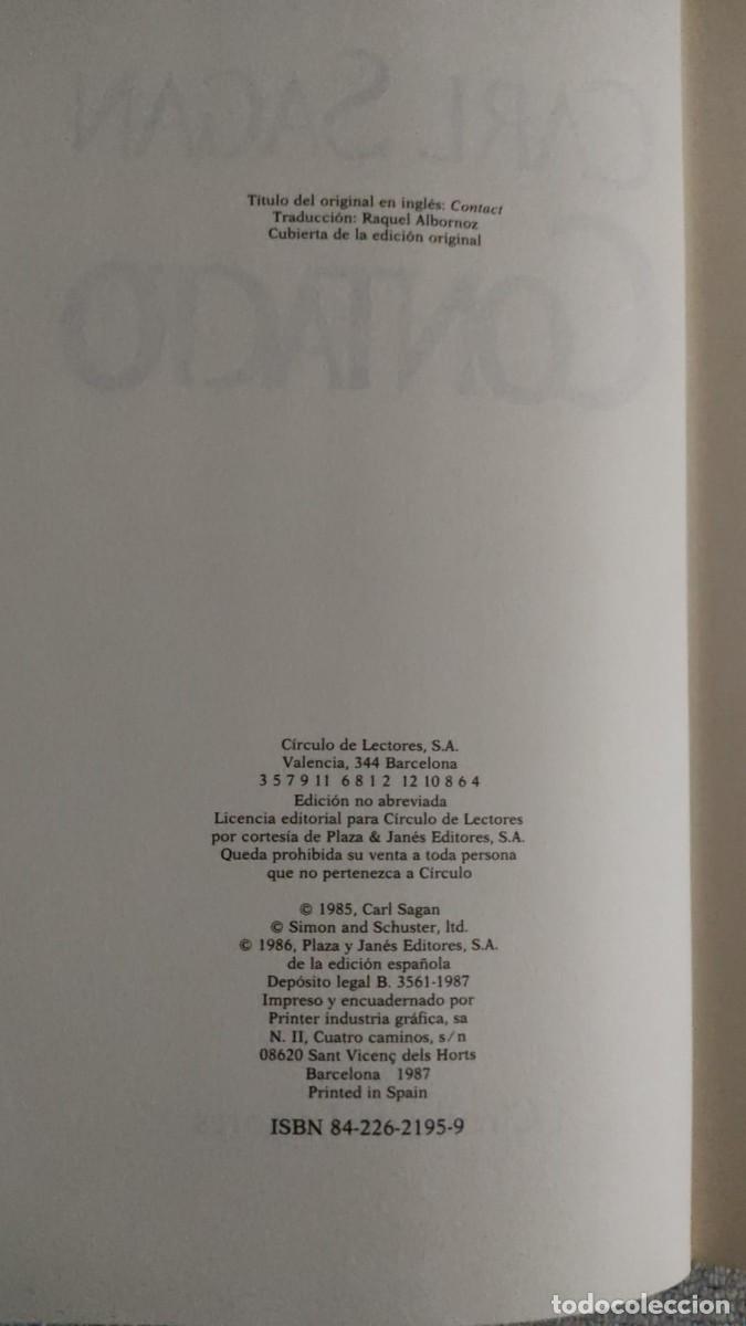 Libros de segunda mano: CONTACTO. - Foto 5