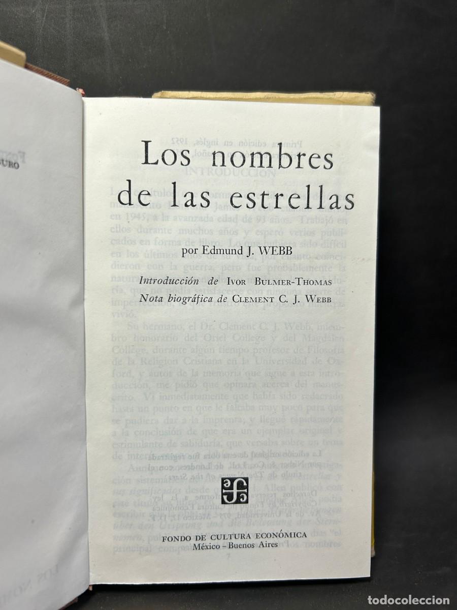Libros de segunda mano: E. J. WEBB - LOS NOMBRES DE LAS ESTRELLAS - 1957 - Foto 2