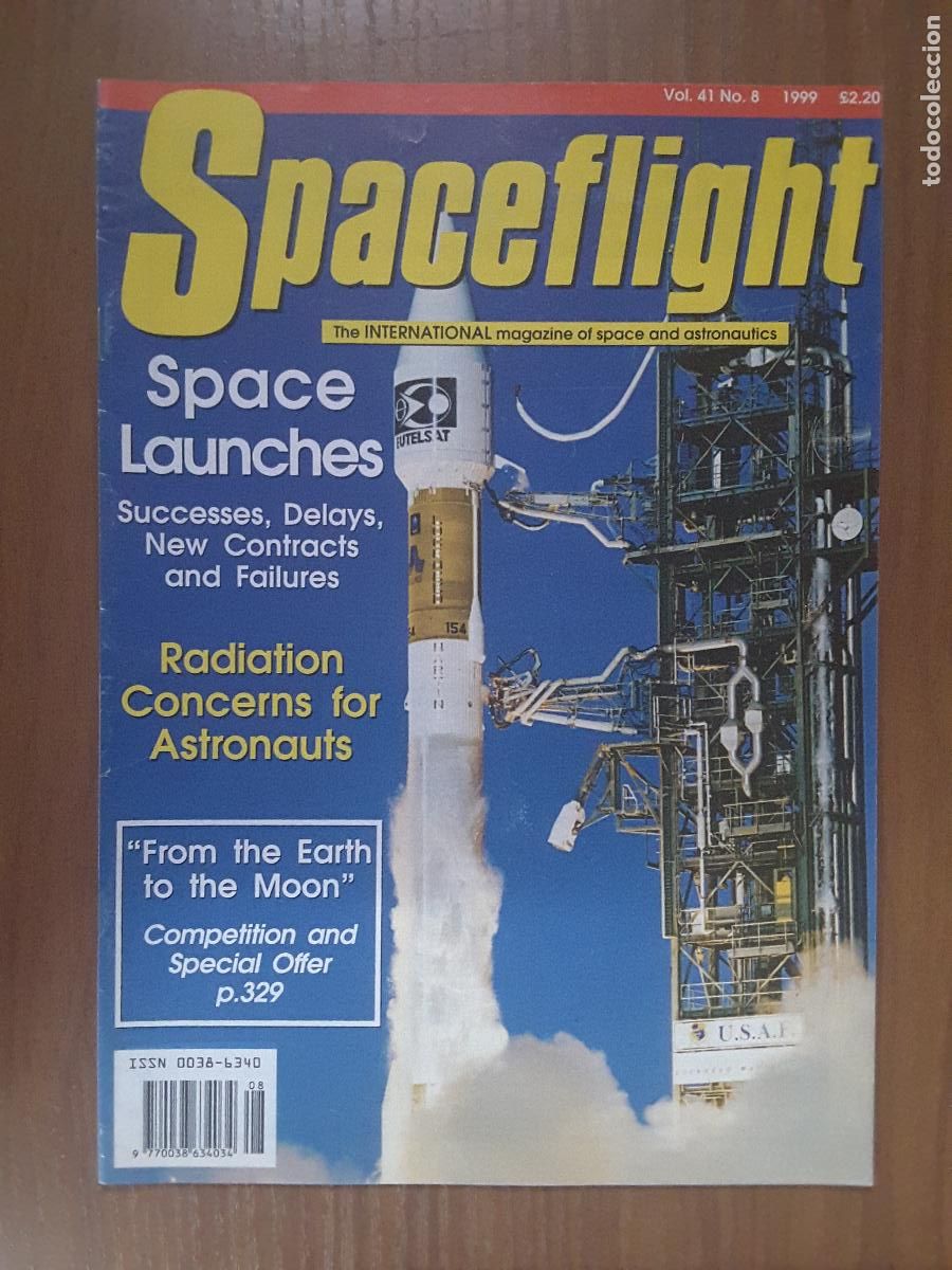 Libros de segunda mano: Spaceflight Vol. 41 No 8 - Revista exploraci&oacute;n del espacio en ingl&eacute;s. - Foto 1