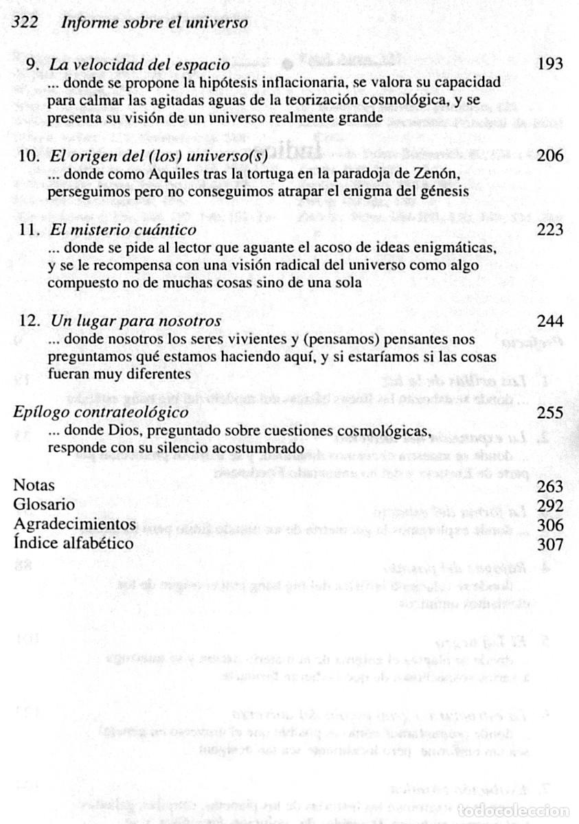 Libros de segunda mano: Informe sobre el universo - Timothy Ferris - Foto 5