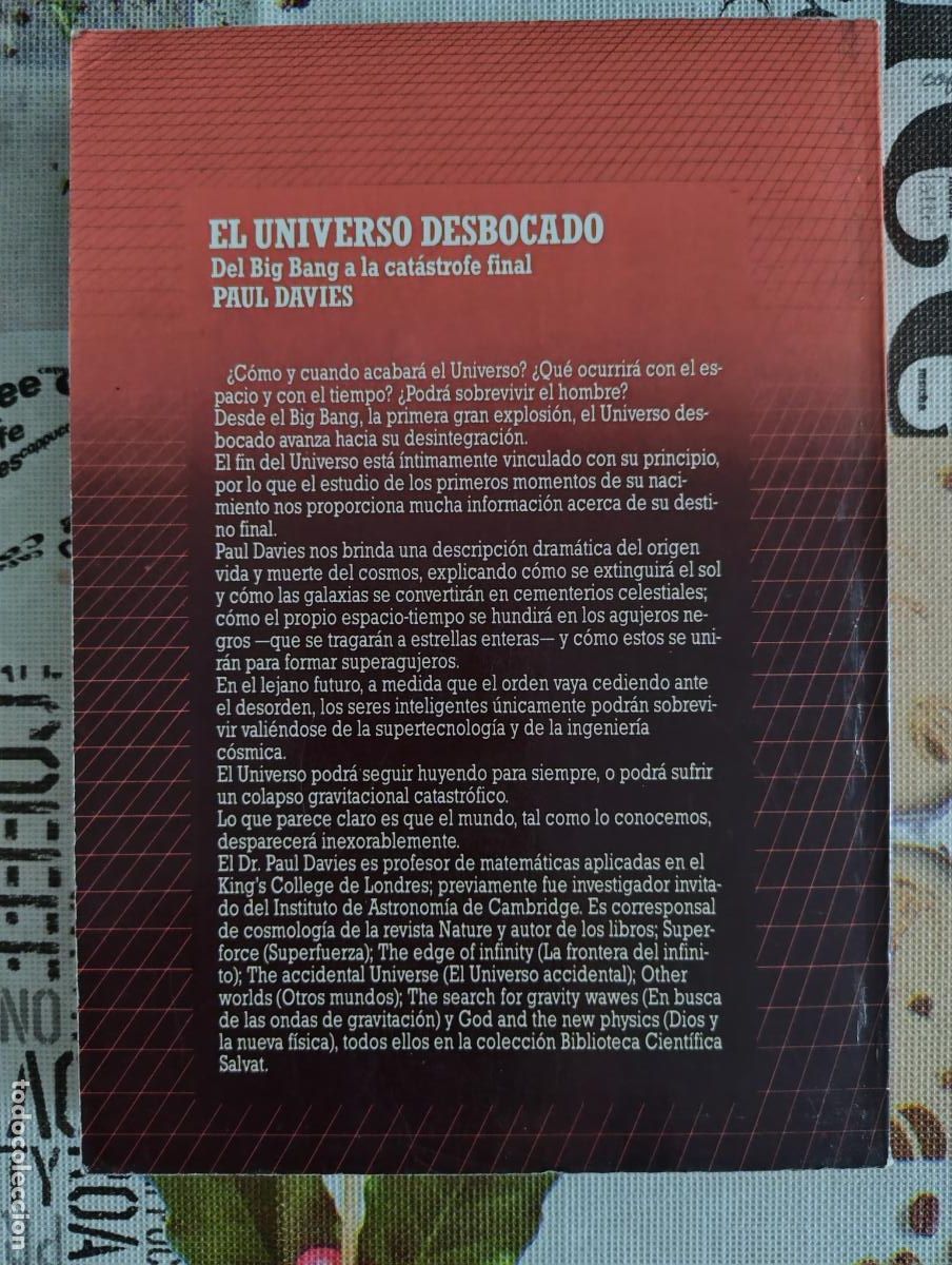 Libros de segunda mano: PAUL DAVIES - EL UNIVERSO DESBOCADO - Foto 2