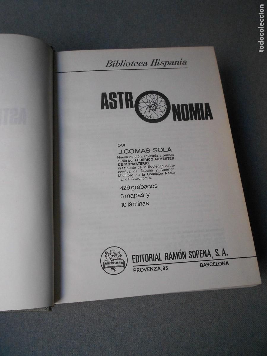 Libros de segunda mano: ASTRONOMIA. J.COMAS SOLA. - Foto 2