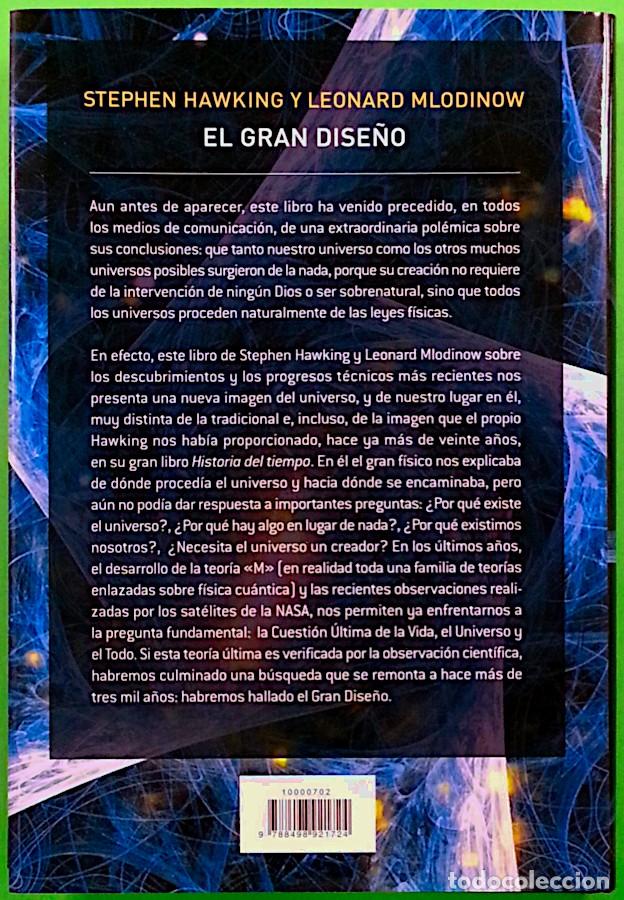 Libros de segunda mano: El gran dise&ntilde;o - Stephen Hawking - Foto 2