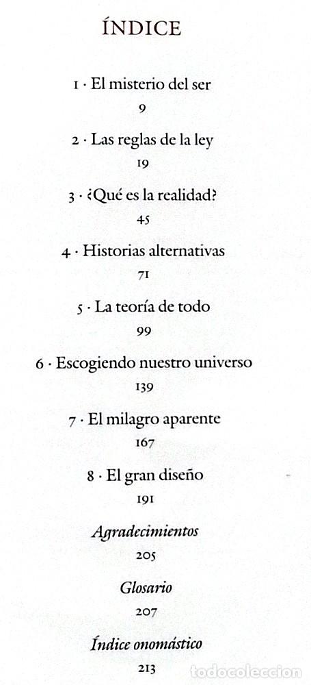 Libros de segunda mano: El gran dise&ntilde;o - Stephen Hawking - Foto 5