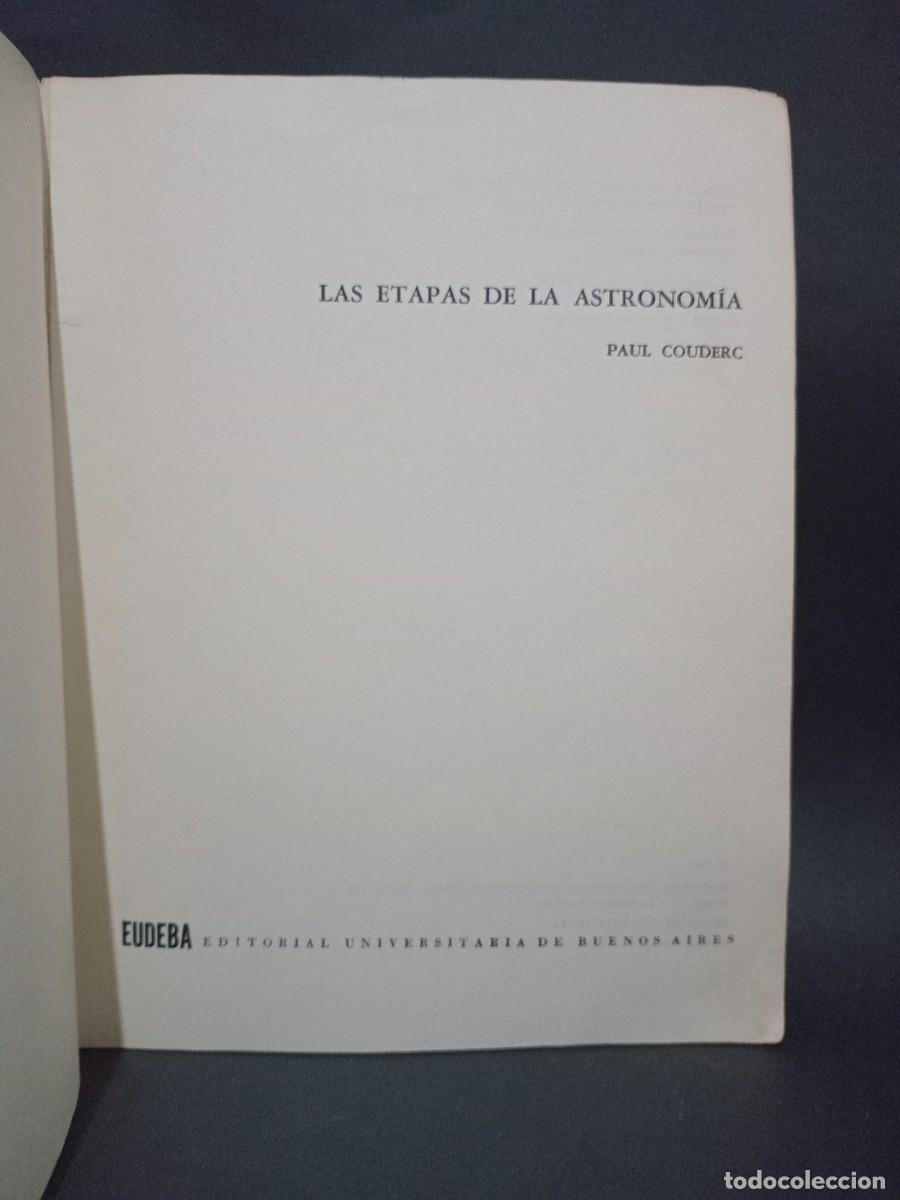 Libros de segunda mano: P. COUDERC - LAS ETAPAS DE LA ASTRONOM&Iacute;A - 1962 - Foto 2