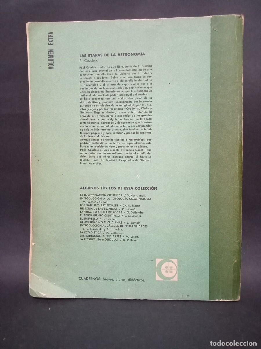 Libros de segunda mano: P. COUDERC - LAS ETAPAS DE LA ASTRONOM&Iacute;A - 1962 - Foto 3