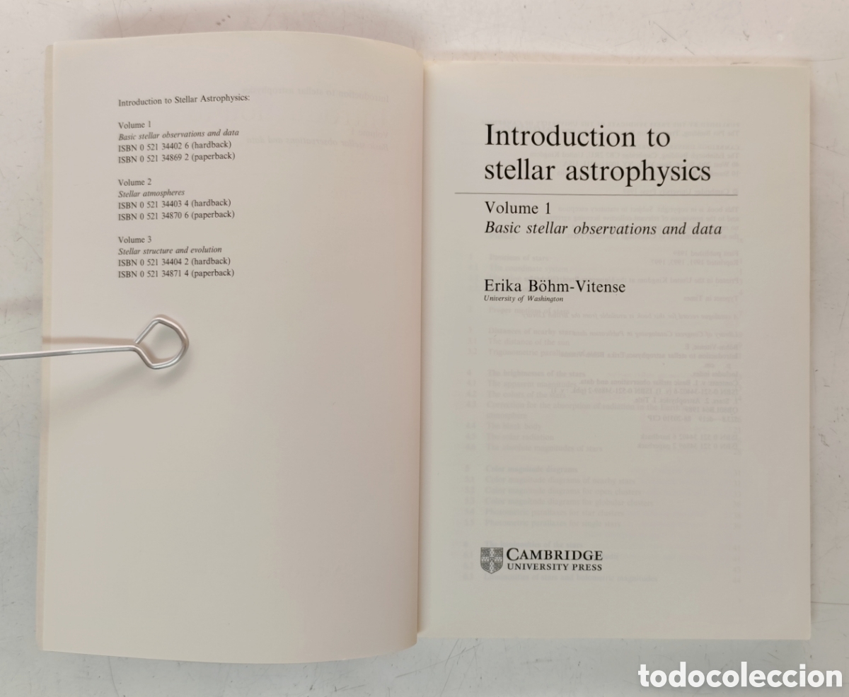 Libros de segunda mano: Introduction to stellar astrophysics. Volume 1. Basic stellar observations and data. Erika B&ouml;hm - Foto 4
