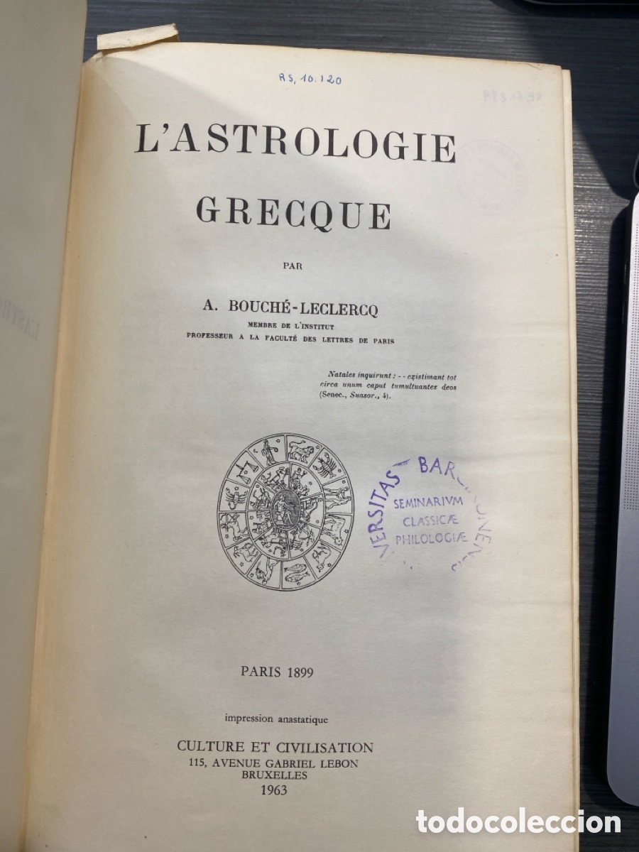 Libros de segunda mano: LAstrologie grecque . Bouch&eacute;-Leclercq, Auguste. 1899 - Foto 1