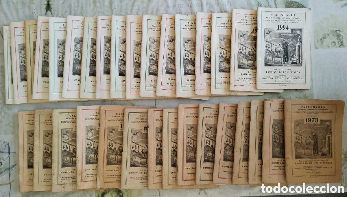 Libros de segunda mano: Lote 32 calendarios Ermita&ntilde;o de los Pirineos