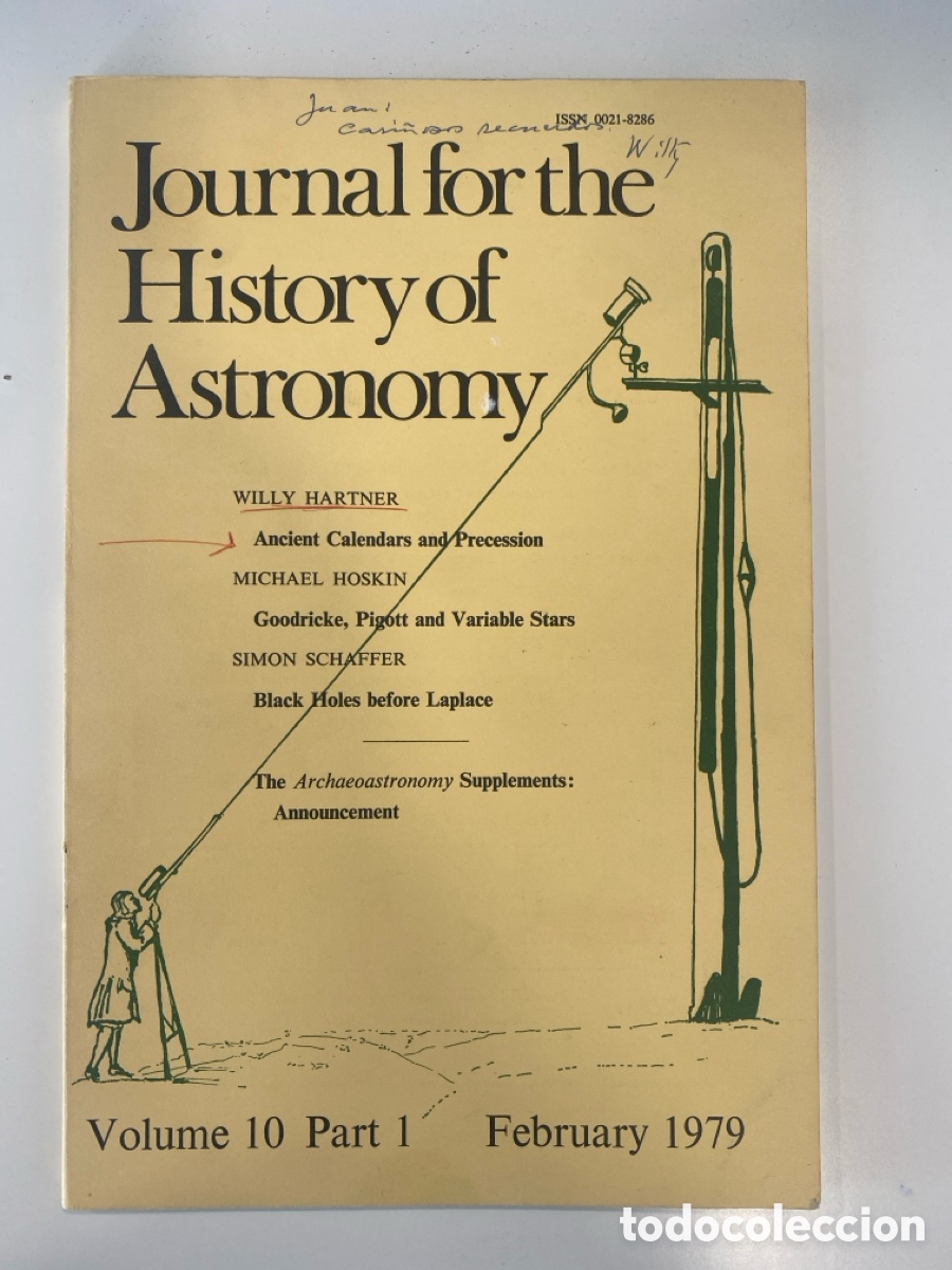Libros de segunda mano: Journal for the History of Astronomy - Volumen 10 / Parte 1 (1979)