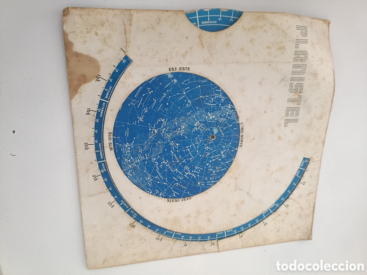 Libros de segunda mano: Antiguo Planisferio Celeste M&oacute;vil &rdquo;Planistel&rdquo; - Mapa Estelar Vintage (Biling&uuml;e)