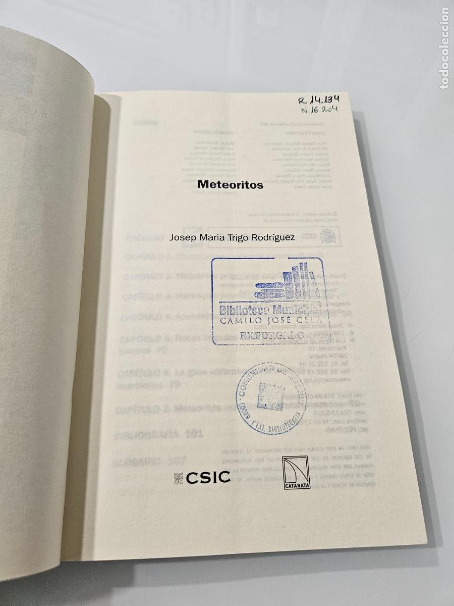 Libros de segunda mano: Meteoritos | Trigo Rodr&iacute;guez, | Editorial CSIC, 2012 - Foto 3