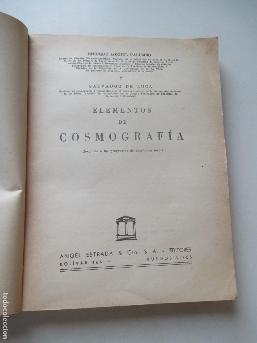 Libros de segunda mano: LOEDEL-DE LUCA Elementos de cosmograf&iacute;a W42284 - Foto 2