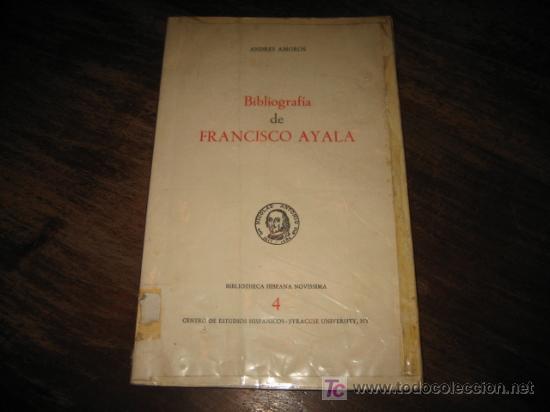 Libros de segunda mano: BIBLIOGRAFIA DE FRANCISCO DE AYALA - Foto 1
