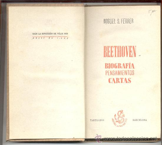 Libros de segunda mano: BEETHOVEN 1943 - Foto 1