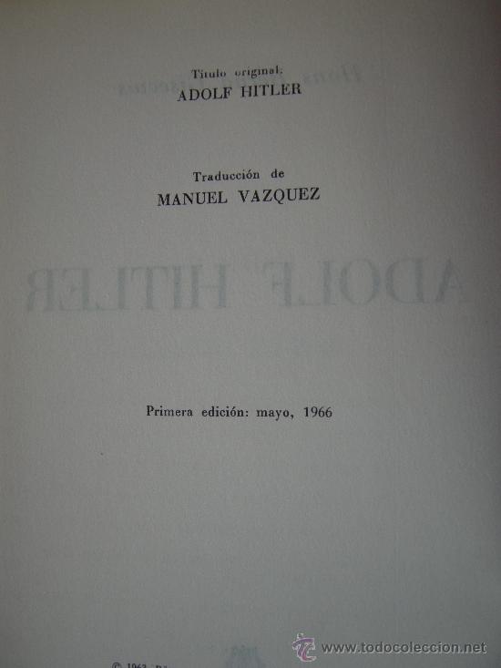 Libros de segunda mano: ADOLF HITLER - Foto 2