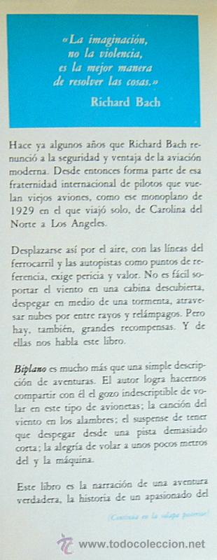 Libros de segunda mano: BIPLANO - RICHARD BACH - Foto 2