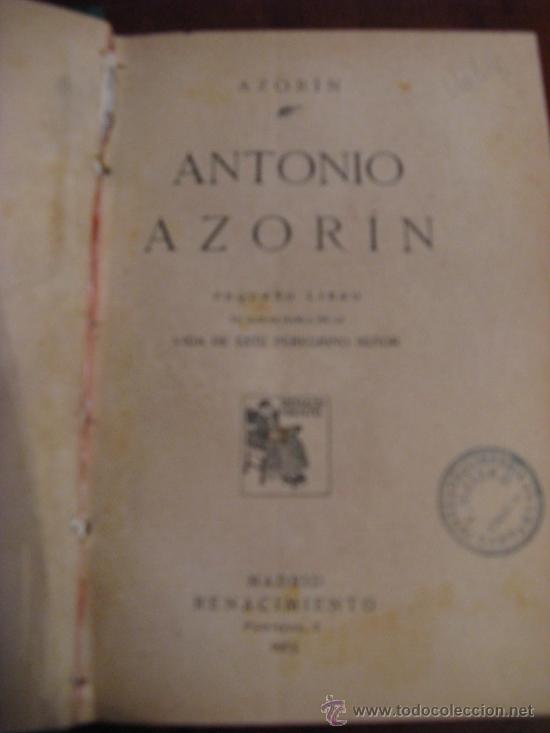 Libros de segunda mano: AZORIN.- ANTONIO AZORIN- 1913 - Foto 1