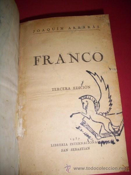 Libros de segunda mano: ARRAR&Aacute;S, Joaqu&iacute;n - Franco - Foto 1