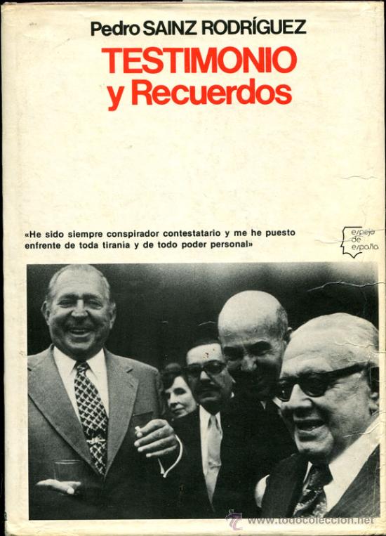 Libros de segunda mano: Sainz Rodr&iacute;guez: Testimonio y recuerdos - Foto 1