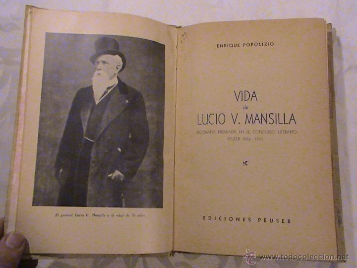 Libri di seconda mano: Vida de Lucio V. Mansilla. (autor: Entique Popolizio)