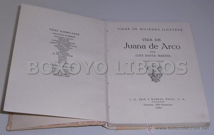 Libros de segunda mano: SANTA MARINA, Lluys. Juana de Arco - Foto 2