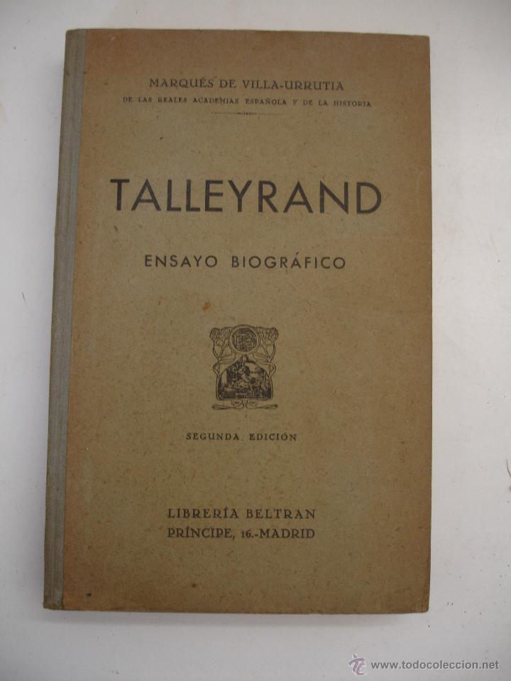 Libros de segunda mano: HECTOR DEL VALLE, TALLEYRAND, MADRID, - Foto 7