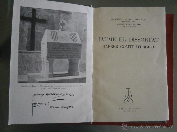 Second hand books: Jaume el Dissortat Darrer Comte d'Urgell. Francesca Vendrell de Millas