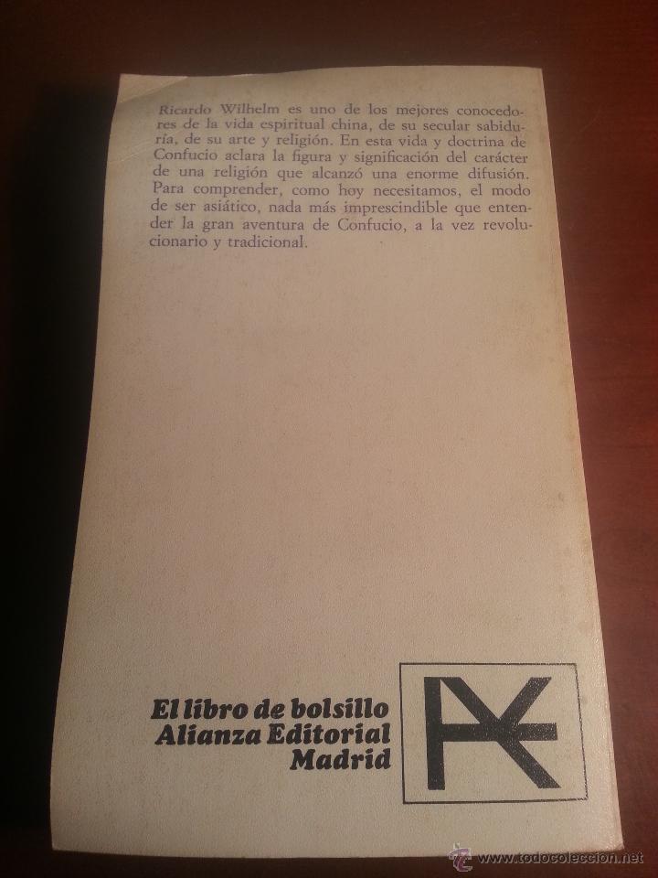 Libros de segunda mano: CONFUCIO - RICHARD WILHELM - 1966 - MADRID - Foto 2