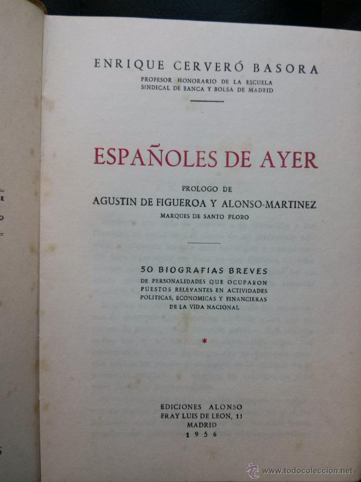 Libros de segunda mano: ESPA&Ntilde;OLES DE AYER. 1&ordf; edic - Foto 2