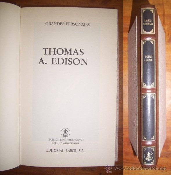 Libros de segunda mano: Thomas A. EDISON. (Grandes Personajes) - Foto 1