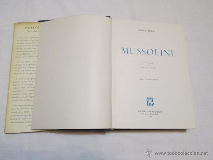 Libros de segunda mano: MUSSOLINI  - LAURA FERMI - 1962 - Foto 3
