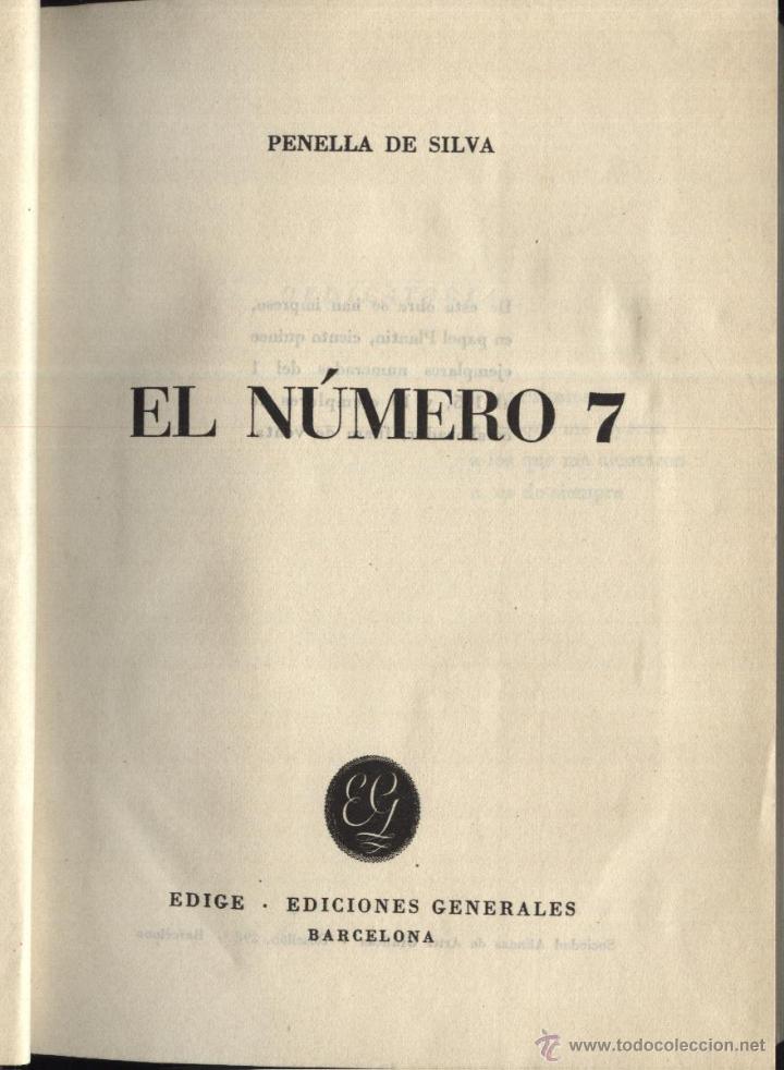 Libros de segunda mano: DE SILVA. PANELLA,  EL N&Uacute;MERO 7, - Foto 1