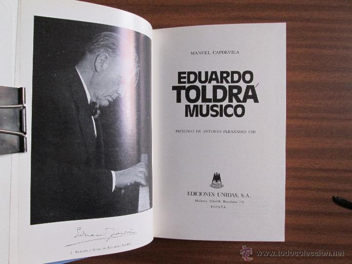 Libros de segunda mano: Eduardo Toldr&aacute;, m&uacute;sico --- M. Capdevila - Foto 1