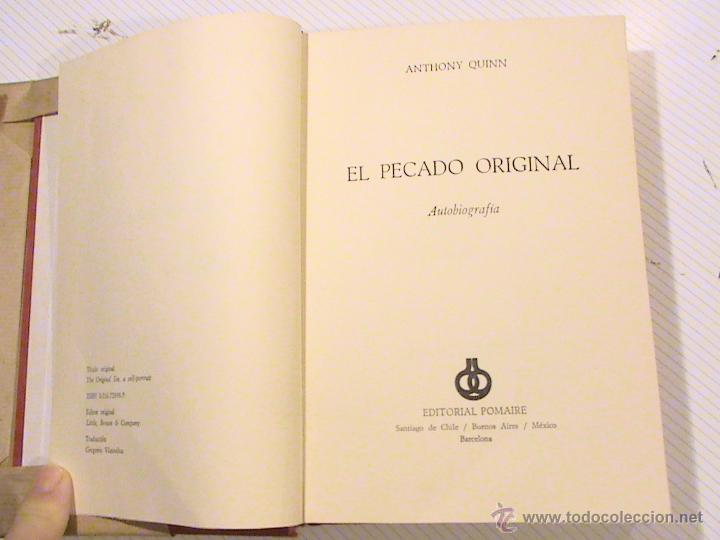 Libros de segunda mano: El pecado original (autor: Anthony Quinn) - Foto 1