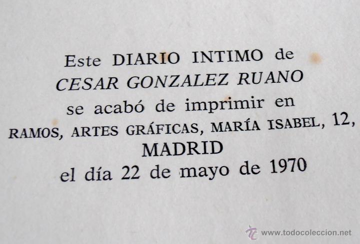 Libros de segunda mano: CESAR GONZALEZ RUANO, DIARIO INTIMO - Foto 3