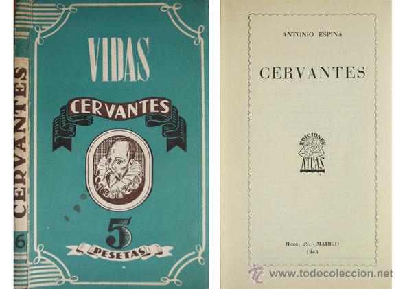 Libros de segunda mano: ESPINA, Antonio.  Cervantes.  1943. - Foto 1