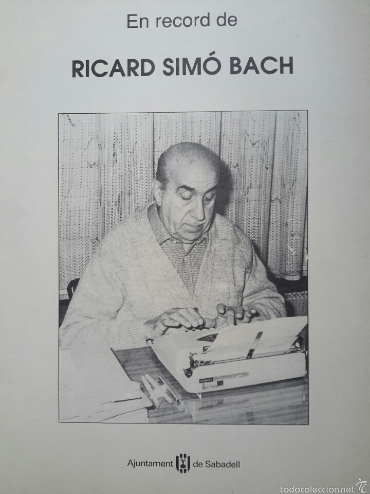 Libros de segunda mano: Sabadell. En record de Ricard Sim&oacute; Bach. - Foto 1