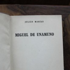 Libros de segunda mano: MIGUEL DE UNAMUNO. JULIÁN MARÍAS. 1943.