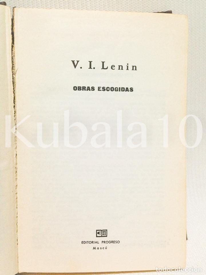 Libros de segunda mano: LENIN - OBRAS ESCOGIDAS - ED. PROGRESO - MOSC&Uacute; - Foto 3